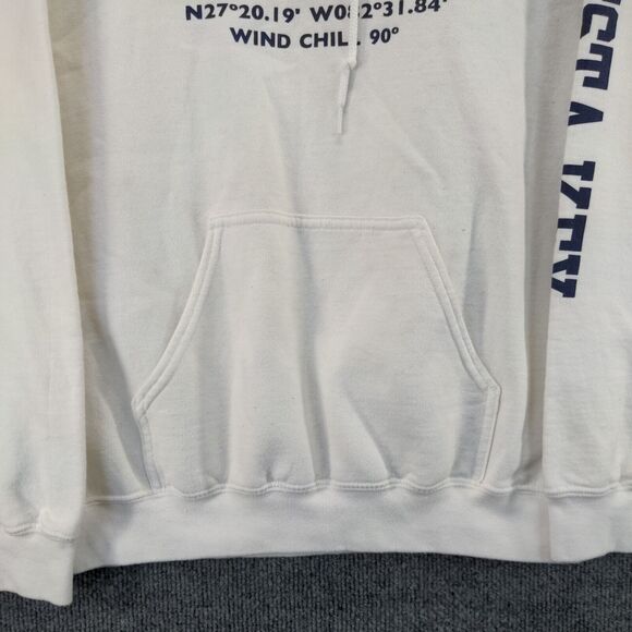 Siesta Key FL Hoodie Sweatshirt Mens Medium Pullover White Polycotton Blend - Picture 8 of 14